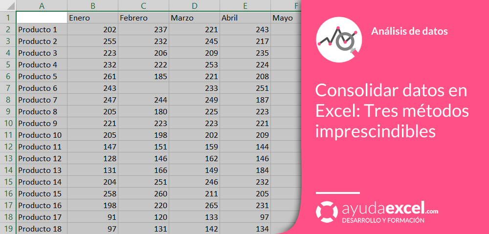 consolidar datos en Excel