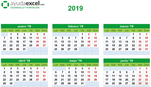 Calendario Excel anual