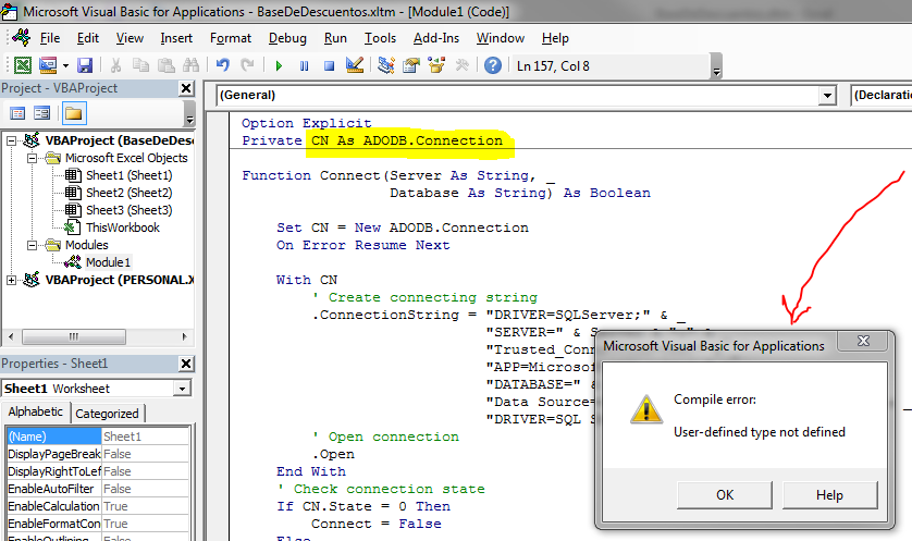 Vba excel ошибка user defined type not defined