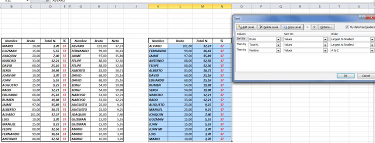 Excel 2008 ordenar por duplicados ion Mac