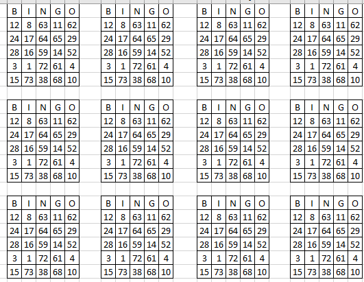 Cartones De Bingo Para Imprimir Abd