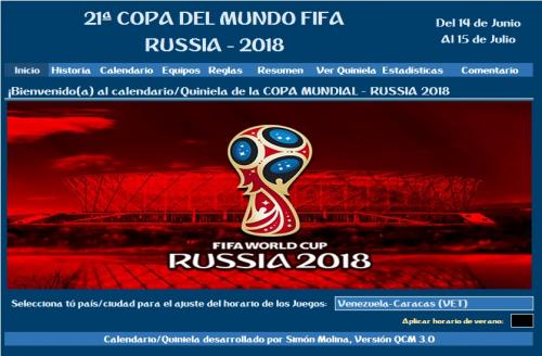 Más información sobre "Mundial de Futbol - Rusia 2018 - Fixture"