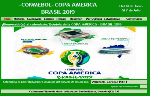 Más información sobre "Fixture - COPA AMERICA BRASIL 2019"