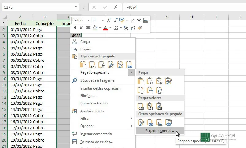202 - Pegado especial