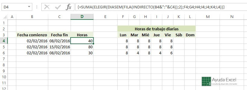 Experto Montañas climáticas Cobertizo Cómo calcular las horas de trabajo entre dos fechas con jornadas diferentes  - Ayuda Excel