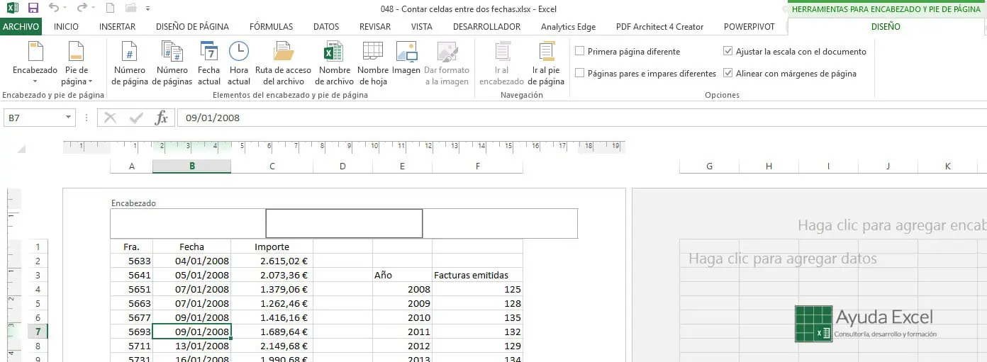 Ficha Encabezado y pie de pagina