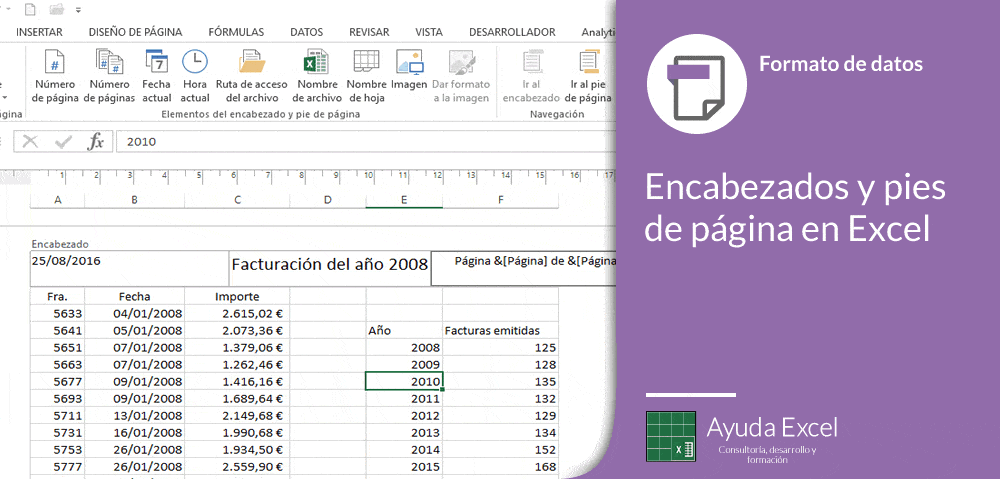 Encabezados Y Pies De Página En Excel Ayuda Excel