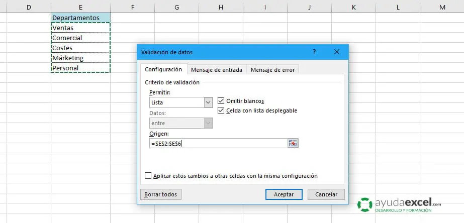 06 Seleccion datos validación