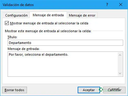 07 Mensaje entrada validación de datos