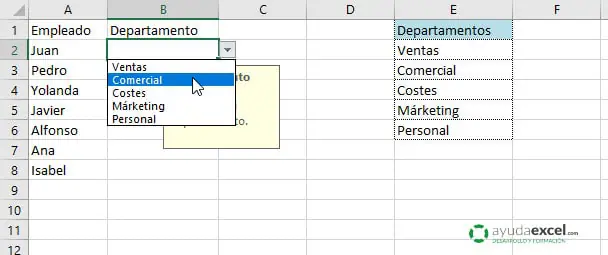 09 desplegable validación datos