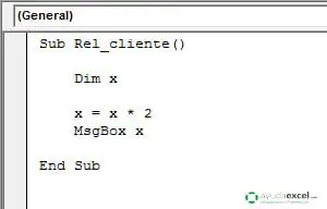 ambito de una variable local excel vba