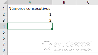 crear números consecutivos en excel controlador relleno