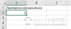 rellenar series crear números consecutivos en excel