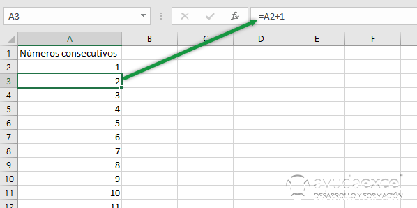 crear numeros consecutivos en excel sumar