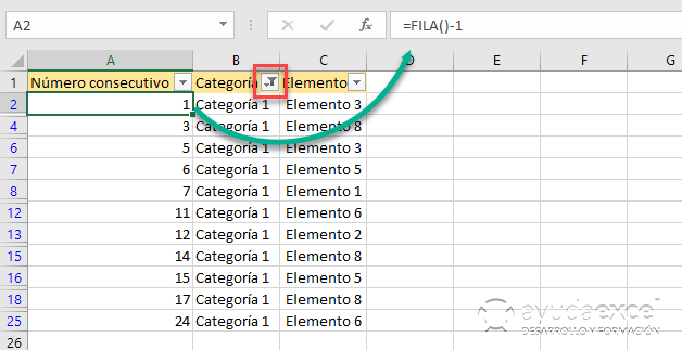 Numerar Celdas En Excel Cios