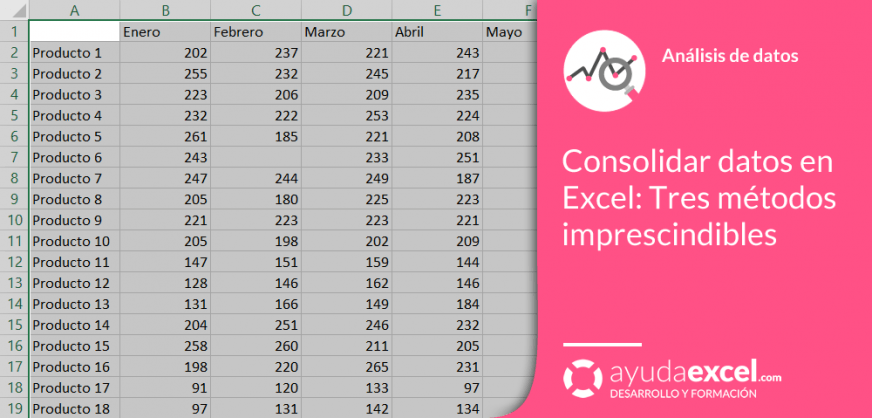 Consolidar Datos En Excel Tres Métodos Imprescindibles Ayuda Excel 5409