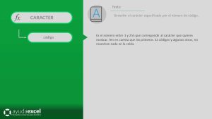 funcion caracter excel