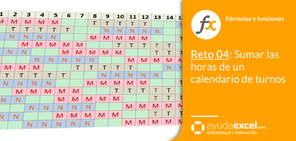 Reto Sumar Las Horas De Un Calendario De Turnos Ayuda Excel