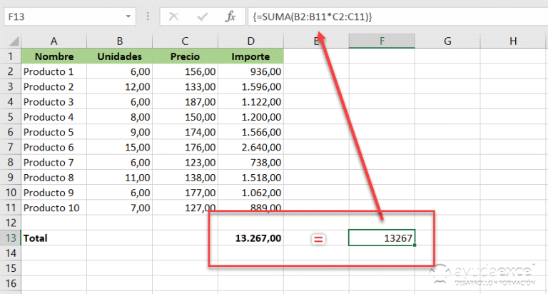 Las Fórmulas Matriciales En Excel - Ayuda Excel