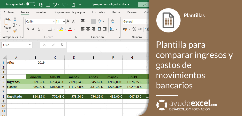 Comparar ingresos y gastos bancos