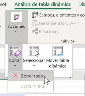 caché dinámica en tablas excel