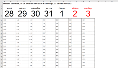 Plantillas calendario en Excel 2021 - Ayuda Excel