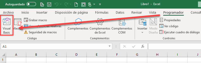 Botón Visual Basic Excel