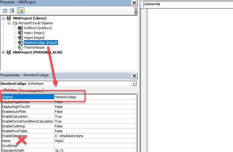 Propiedad Name VBA