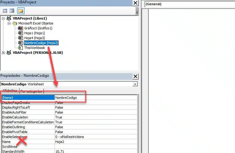 Propiedad Name VBA