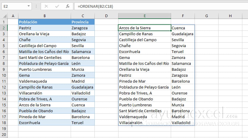 Qué Fácil Es Ordenar Datos Con Fórmulas Con Excel 365 Ayuda Excel 7907