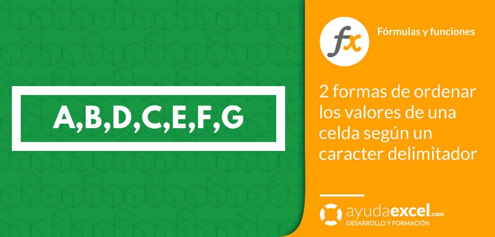 ordenar valores celda Excel