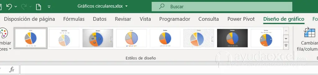 galeria de gráfico circular