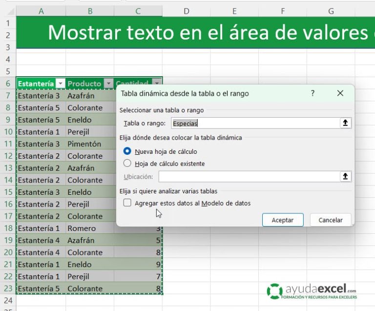 Cómo analizar textos con tablas dinámicas Ayuda Excel