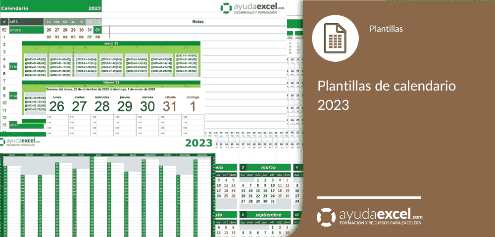 Plantillas de calendario Excel 2023 - Ayuda Excel