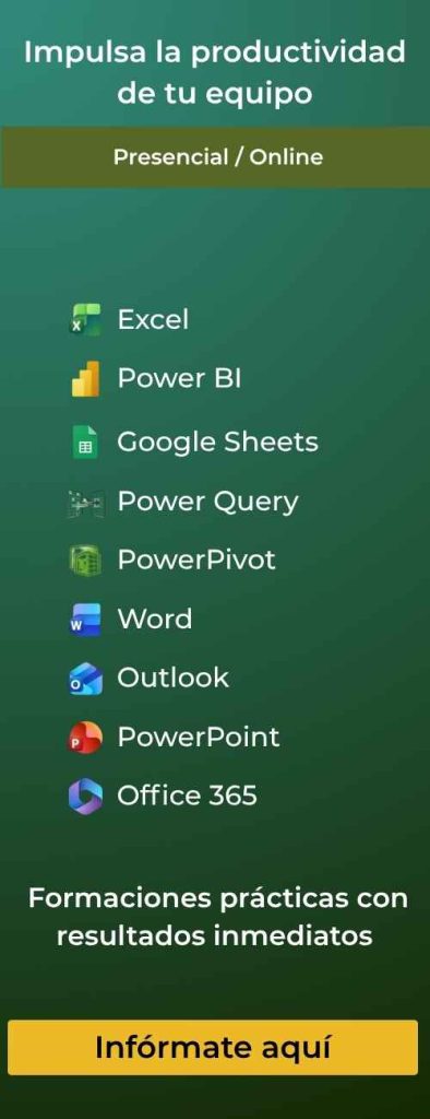 formación excel y power bi para equipos de trabajo en empresas