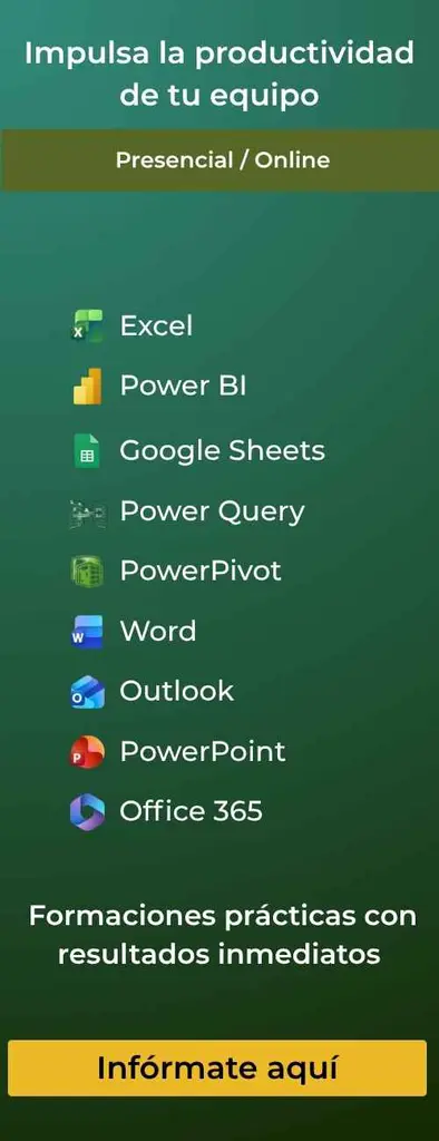 formación excel y power bi para equipos de trabajo en empresas