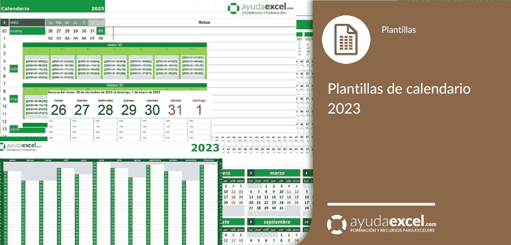 Plantillas de calendario Excel 2023